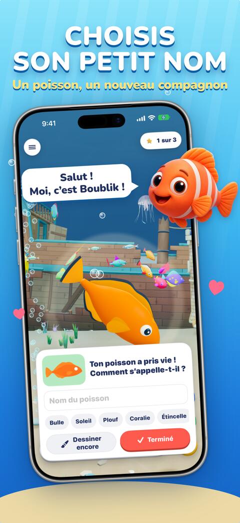Choix du nom d’un nouveau poisson qui vient de prendre vie